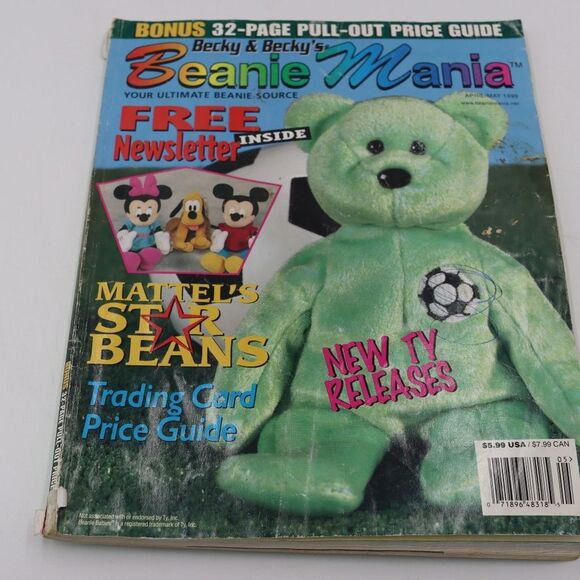 Vintage 1995 Beanie Mania Magazine – Beanie Baby Collector’s & Price Guide - Picture 1 of 14